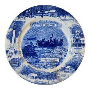 Rare 1929 HISTORIC TRENTON NJ. 250th ANNIVERSARY PLATE by MERCER POTTERY CO.